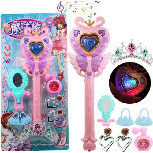 Music Light Shining Magic Wand Glowing Toy Flash Fairy Wand Princess Pretend Girl Children Gift