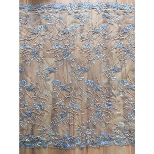 August new 15yard/bag zx19# 2 mixed color intensive line lace fabric for bridal wedding dress/sawing Free shipping