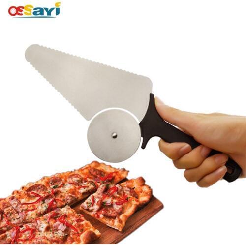 Pizza Knife Multifunction Pizza Wheel Knife Stainless Steel Pizza Shovel Cake Shovel Baking Tools Accessories Kitchen Tools