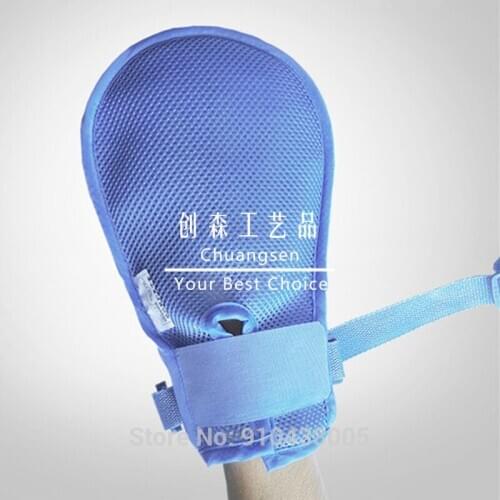 New care gloves for patients keep safe , home care products , blue mesh health aid glove