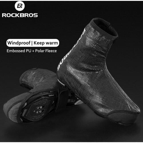 ROCKBROS Waterproof Shoe Cover Cycling Overshoes MTB Road Bike Shoe Cover Windproof Winter Keep Warm Overshoes Cycling Equipment