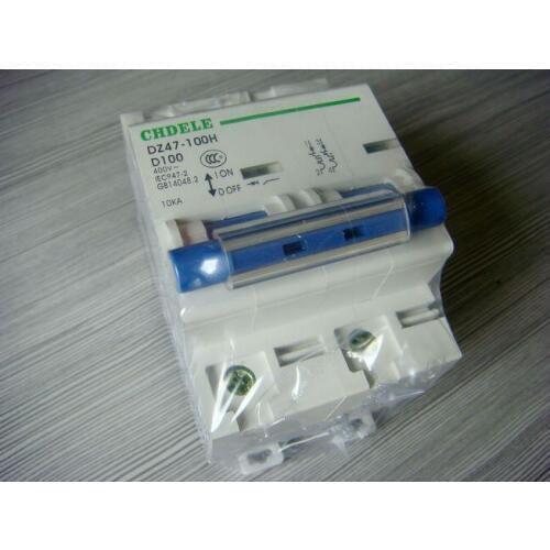 Shanghai DZ47-100/2P electric circuit breaker on D100 type 63A 80A 100A
