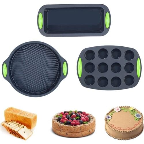 1PC Silicone Cake Molds Silicone Donut Baking Pans Muffin Pan Kitchen Bakeware DIY Desserts Baking Mold Cake Baking Pan Tools