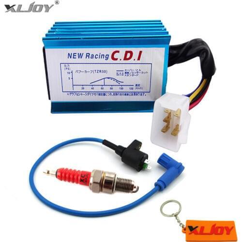 Blue Racing Ignition Coil + 5 Pin AC CDI + A7TC Spark Plug For 50 70 90 110 125 140 150 160 cc ATV Quad Pit Dirt Bike Motorcycle
