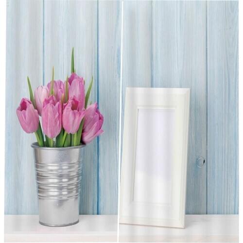 Blue Curtain for Living Room Blue Striped Curtain for Living room bedroom Blackout curtains