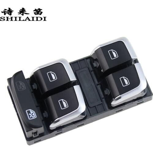 Car Styling Interior Door Window Glass Switch Buttons Decoration Frame Covers Stickers Trim Sequins For Audi A3 8V Accessories