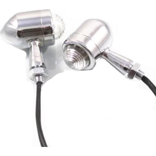 Universal Chrome 12V Amber Brake Turn Signal Light Indicator Lamp Motorcycle For Harley Honda Kawasaki Suzuki Yamaha BMW KTN