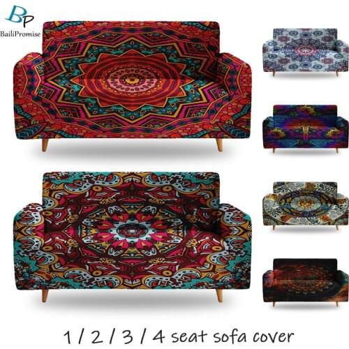 Bohemia Mandala Pattern Style Elastic Sofa Covers Couch Covers For Living Room 1/2/3/4-Seater customize Furniture Home Decor