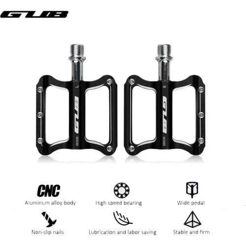 GUB Aluminum Bicycle Pedals Mountain Road Bike DU Sealed Bearings Ultralight Molybdenum Pedals 9/16 " CR-MO Spindle Foot Plat