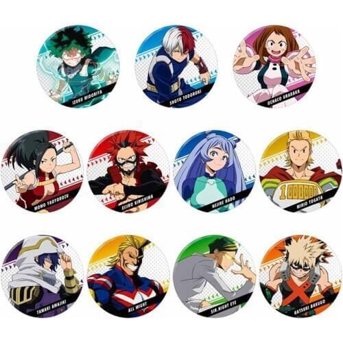 Japan Anime My Hero Academia Cosplay Badge Cartoon No Hero Academia Brooch Pins Collection Badges for Backpacks Clothes Decor