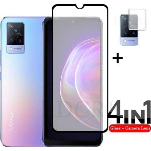 Full Cover Glass For Vivo V21 Glass Screen Protector Glass for Vivo V21 Lens Camera Screen Film For V21e V21e 5G V21 V21 5G
