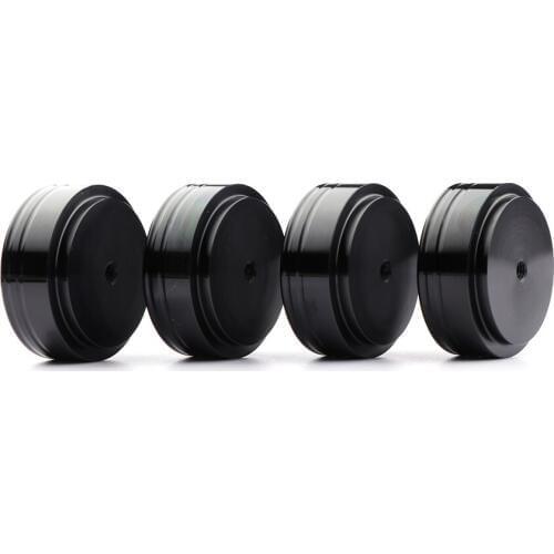 4pcs SP3917B 39 x 17mm Aluminum Audio Amplifier Speaker Feet Spikes Black Ring Machine Mats Pads