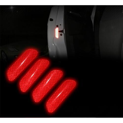 4pcs/set Reflective Open Sticker Door Open Warning Safety Car Styling Car Sticker Auto Decor for BMW Benz Mercedes Ford VW Audi