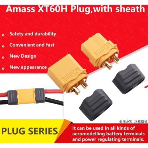Amass XT60H plug Male Female Upgraded XT60 Bullet Connector Plugs For RC uav Connectors Lipo Battery