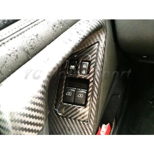 Car Accessories Dry Carbon Fiber 2&2 Twill Weave Glossy Finish Interior Trim Fit For 2008-2013 R35 GTR Inner Door Handle Trim