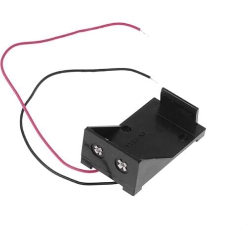 Battery Holder Case 9V Cell Carbon Storage Box Two Wire Lead Spring Clip DIY Plastic Batteries Container Connecting Solder