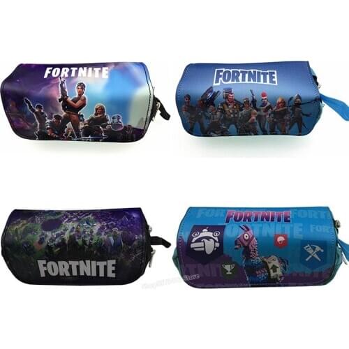 Fortress Night Pencil Case Fortnites Student School Supplies Nylon Royale Battle Pen Bag Wallets Coin Purse Birthday Gifts