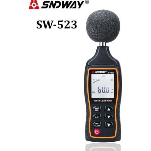 SNDWAY Digital Sound Level Meter Decibel Monitoring Tester Noise Volume Measuring Instrument Backlight Noise Audio Detector