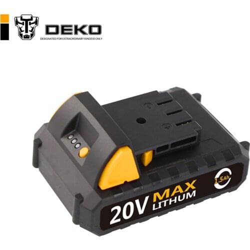 DEKO 20V Lithium 1500mAh Cordless Drill Tool Battery Pack for GCD20DU2