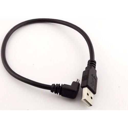 1pcs High Speed USB A Male to Mini 5Pin Male UP Angled Data Charger Adapter Cable 30cm