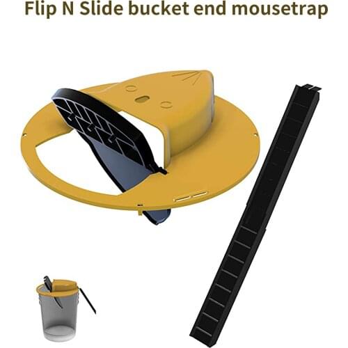 Reusable Smart Flip and Slide Bucket Lid Mouse trap Humane Or Lethal Trap Auto Reset Rat Door Style Multi Catch Dropship
