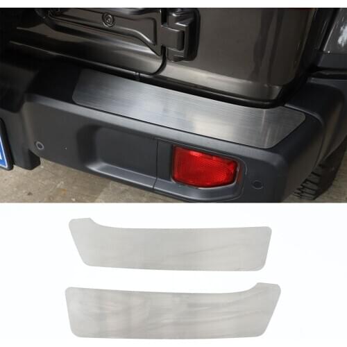 Auto Styling Moldings For Jeep Wrangler JL 2018+ Car Rear Bumper Protective Cover Trim Stickers Aluminum Alloy