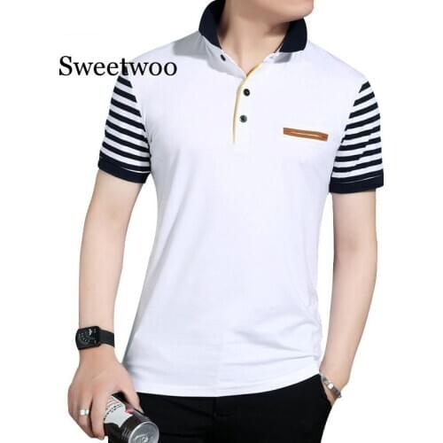 New Mens Polo Shirt Fake Pocket Trend Slim Fit Short Sleeve cotton Polo Mens Clothing Summer Men Polo Shirt 5XL