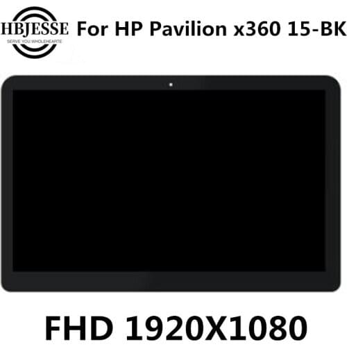 Original 15.6" LCD display Assembly Touch Screen Digitizer Glass With Frame 862643-001 For HP Pavilion x360 15-BK Series FHD