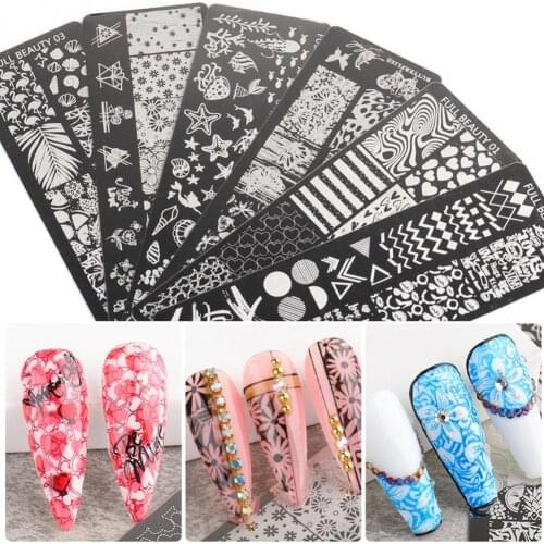 Nail Stamping Plates Exquisite Manicure Nail Art Making Stainless Steel DIY Template Nail Tool for Lady