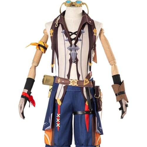 Hot Game Genshin Impact Bennett Cosplay Costume Uniform Set Halloween Christmas Costumes for Carnaval