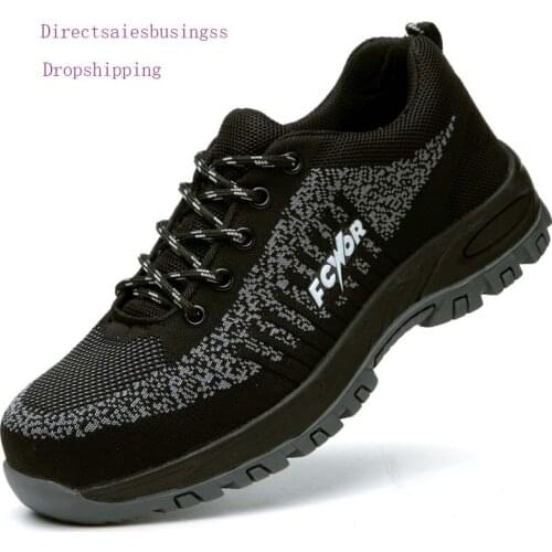 2021Steel Toe Work Women Work Boots For Mesh Women Lightweight Breathable Anti-smashing Non-slip Protective Safety Shoes SIZE-40