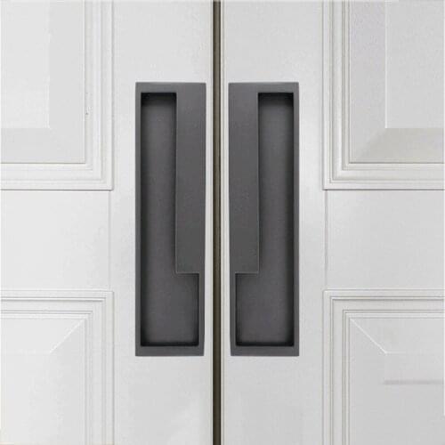 Black Gold Sliding Door Handle Hidden Door Handles Interior Door Pulls Wardrobe Handle Kitchen Drawer Pulls Door Hardware
