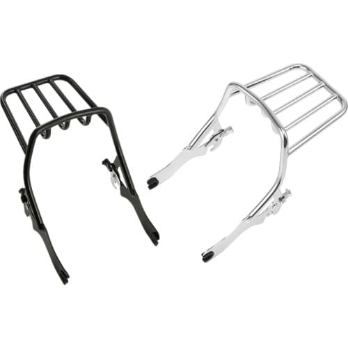 Motorcycle Detachable 2-up Luggage Rack For Harley Heritage Classic Softail Slim FLSL Street Bob FXBB 2018-2020 chrome/black