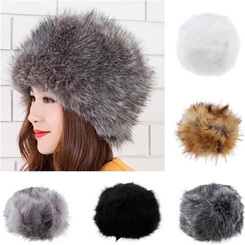 Women Warm Winter Russian Faux Fur Hat Earwarmer Earmuff Cossak Ski