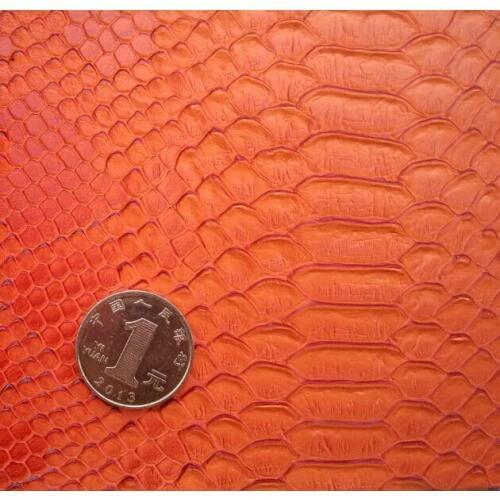 Synthetic PVC Scale snake skin leather material