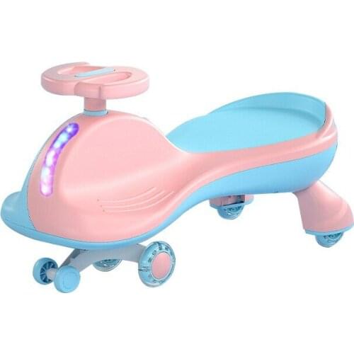 Twisted Cars Children Can Ride A Yo-yo Car for 1 Year Old Niu Niu Car Baby Toy Car Female Treasure Rocking Car Mute Wheel Pink