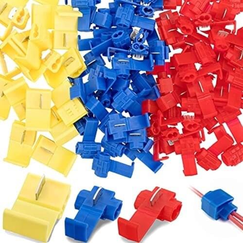 10/20/50/100PCS Wire Connector Scotch Lock Snap AWG22-10 Without Breaking Cable Insulated Crimp Quick Splice Electrical Terminal