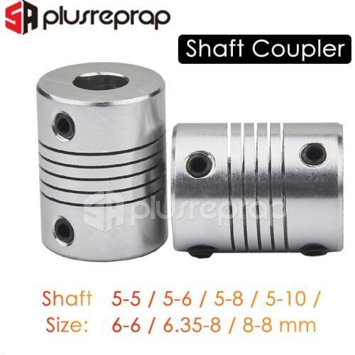 1/2/5PCS Coupling Coupler Shaft 5mm 6mm 6.35mm 8mm 10mm Motor Jaw Shaft Coupler with 4 Setscrews Stepper Motor 3D Printer