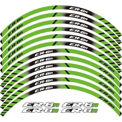 Motorcycle sticker wheel stripe decal reflective rim bike decal MOTO For ALL kawasaki ER-6N ER6N