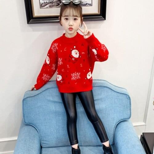Girls Sweater Kids Babys Coat Outwear 2021 Plus Velvet Thicken Warm Winter Autumn Knitting Tops Cotton Childrens Clothing
