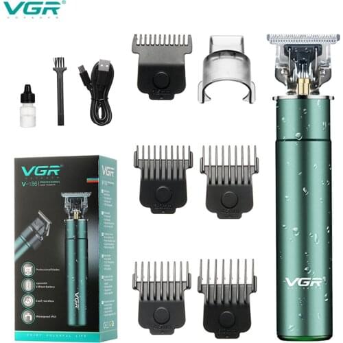 VGR V-186 Electric Hair Trimmer Cordless Shaver Beard Trimmer Electric Shaver for Men 0mm Men Barber Hair Cutting Machine Men