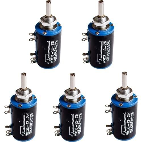 WXD3-13-2W 10K 100/220/470/680 ohm WXD3-13 2W Wirewound Multi-Turn Potentiometer 1K 2.2K 4.7K 5.6K 6.8K 47K 100K rotary switch