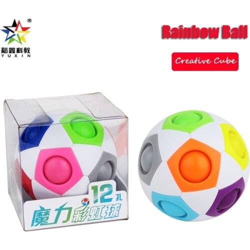 Yuxin Creative Rainbow Ball Magic Cubes Speed puzzle Ball Kids Educational Learning Funny Toys For Children