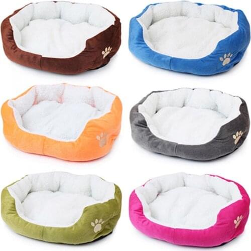 Winter Warm Dog Cat Puppy Fashion Comfortable Soft Pad Bed Pet Cushion Mat Cute Cozy Dog Mat Beds Portable Pet Basket