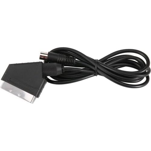 1.8M/6FT EU version V-pin Scart cable RGB AV Cables PAL For Sega Genesis 2 Mega Drive MD 2 High quality