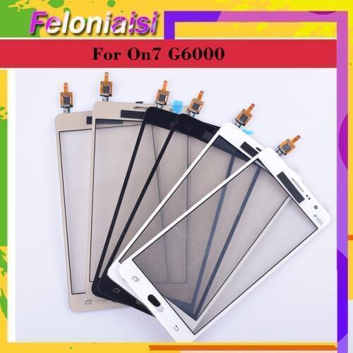 10Pcs/lot For Samsung Galaxy On7 G6000 SM-G6000 Touch Screen Panel Sensor Digitizer Glass Touchscreen black white gold