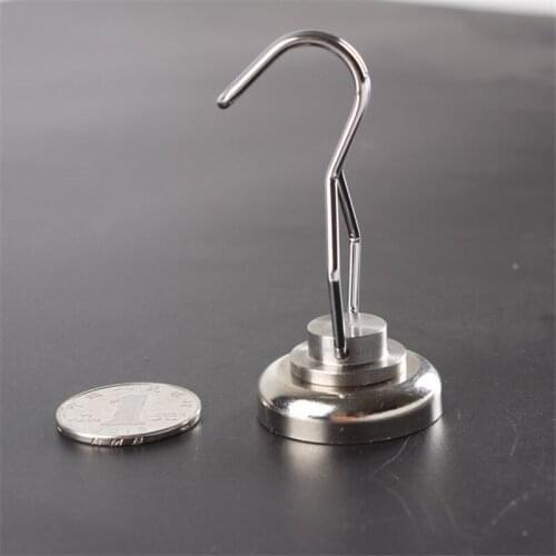 20PCS D32mm Flexible Rotatable Strong Neodymium Magnetic Hook with Vertical Pull Force 16KG