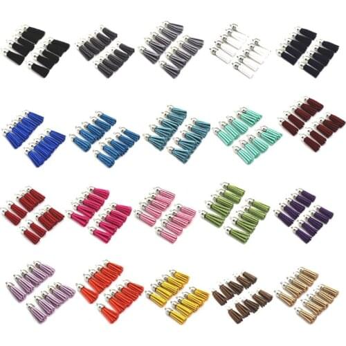 200 Pieces Leather Tassel Pendants with Caps for Keychain Straps DIY Craft Jewelry Findings DIY Accessories