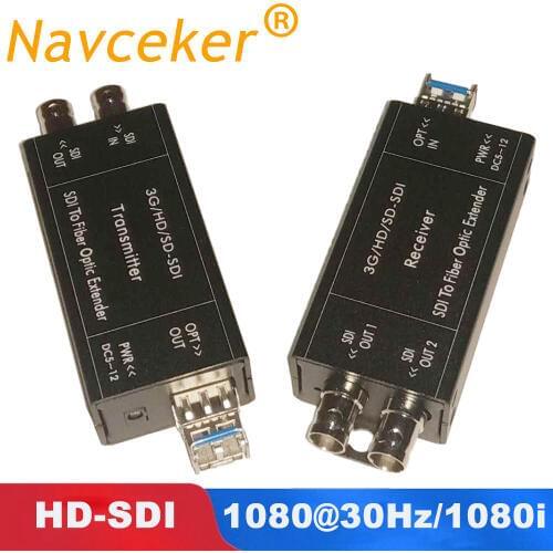 2020 Best 20km HD SDI Fiber Converter 1080i BNC Coaxial Signal Optic Converter 1080 30Hz HD-SDI Fibra Optical Converter Over SFP