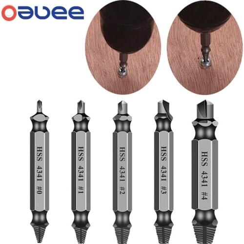 5/6pcs Material Damaged Screw Extractor Drill Bits Guide Set Broken Speed Out Easy Out Bolt Screw High Strength Screw Tools Set